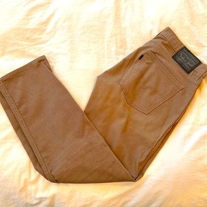 32x30 MENS LEVIS 511 STRAIGHT FIT JEANS - DARK TAN / BROWN / KHAKI  w:32 l:30